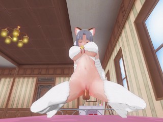 3D HENTAI POV Yumi_rides cock to get her pussy creampied