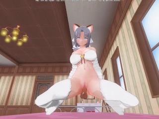 3D HENTAI POV Yumi_rides cock to get her pussy creampied