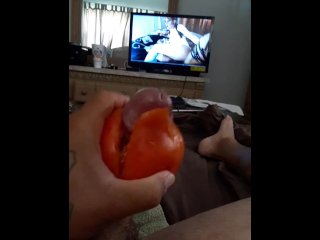 Nasty Legend Rips Open Tomato With Delicious Dick And Huge Cumshot