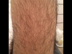 Hairy mans legs