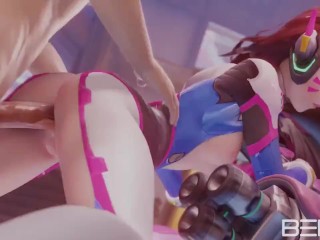 Dva_fucked against the MEKA from Overwatch_3D NSFW Porn