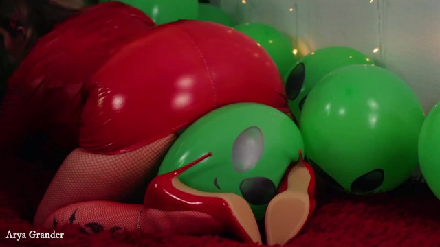 Compilation of Air Ballons Latex Fetish video - Arya Grander