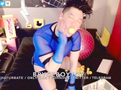 BryceBoytoy slaps his slut face repeatedly on camshow