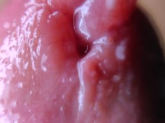 extreme macro close up of intense cumshots orgasm