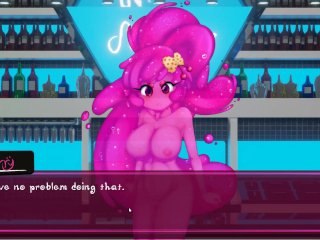 Slime Girl Mixer [Hentai Cute Game] Ep.1 Cherry The Sexy Slime Waitress Lactate Drinks With Her Huge
