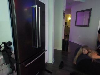 Oblivious Girlfriend In Background While Boyfriend Fucks Her Friend