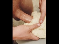 Making Him Fuck Dough Until He Cums 