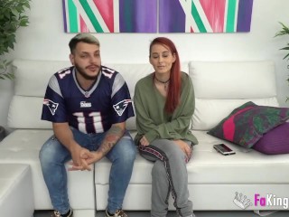 Busty redhead and her boyfriendmake an amazingporn debut