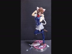 Cumshot in the whole body of the uniform miku-nyan of the cat mingy eyeglasses (Figure)