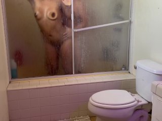 Fucking Thick Cute Big Booty Roommate Latina In Shower