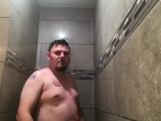Just Taking A Shower And Playing A Little With My Cock