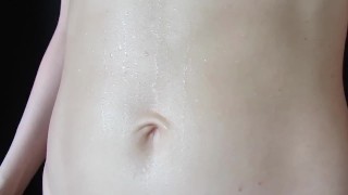 Petite Sweat On My Abs And Pubic Hairs After Working Out