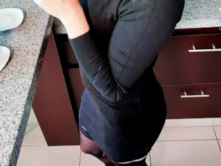 Checking out the new secretary_at the office make her_coffee