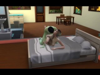 Alien Pervert Bursts Home to the DugoutAnd Fucked Her_Sims4