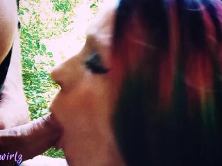 Hot Milf Sucking Neighbors Dick Outside_Until She Makes Him Cum inHer Face.