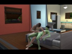 Alien fucked a dugout in Sims