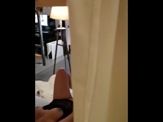 Husband Watches Wife Masturbating and Watching Porn Part_1!