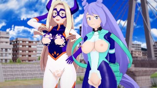 Nejire And Mt Lady From My Hero Academia GET CREAMPIED Threesome POV Hentai