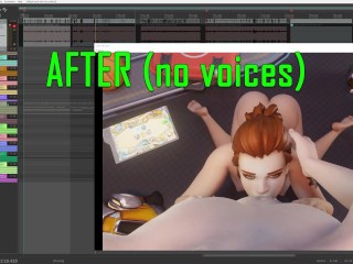 Before / After Sound Design Comparison,view from DAW (HentAudio) SFM 3D_Anime Hentai Overwatch