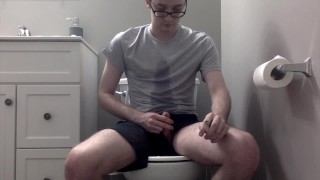 Piss On The Toilet A Young Twink Pisses All Over Himself