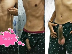 SKINNY | Hot Fit Guy Playing with his NIPPLES & Squeeze his Puffy BALLS-CumBlush