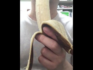 Peel And Eat A Large, Black Banana By Hand
