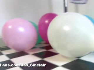 The cheerleader_and her big balloons. Pop or not!pt1