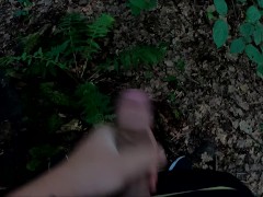 Teen Boy Jerking off and cum in The Forest