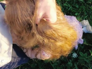 Outdoor blowjob from stunning athletic blonde with cumin mouth - full v. - MiaFire