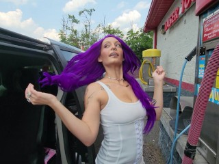 AutumnSouth Cleans Her_Van At The Car Wash (Public Nudity)
