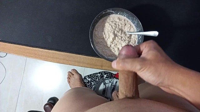 Hot Oatmeal Porn - Cum Breakfast - Adding Extra Protein to my Porridge and Eat It. -  Pornhub.com