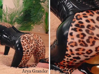 Sexy big ass fetish kinky MILF Arya Grander teasing in latex