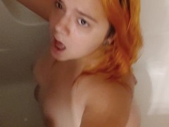 Dildo Riding in the Shower