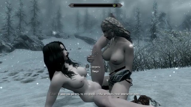 Lesbian sex in the snow in Skyrim Full version