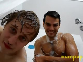 Sexy Giant Gay Boyfriends In The Shower - Sebastian Cums - Elis Ataxxx - Manpuppy