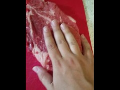 Rubbing my meat ;)