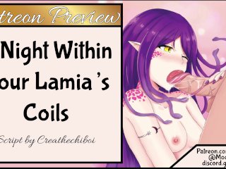 Extended Patreon Preview: A Night Within Your Lamia'sCoils Part1