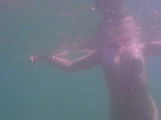 Just a_little swim, naked, in the ocean