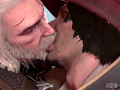 Gay Game Characters Kiss with Tongue