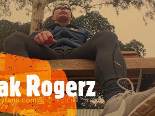 Tights out doors outside compression Muscle Aussie onlyfans@zakrogerz