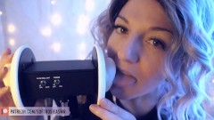 SFW ASMR - Intense Girlfriend Ear Licking - PASTEL ROSIE Non Nude Tingly Ear Eating - Tongue Fetish