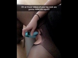 Slutty student! Sexting my teacher and_squirting for himon Snapchat