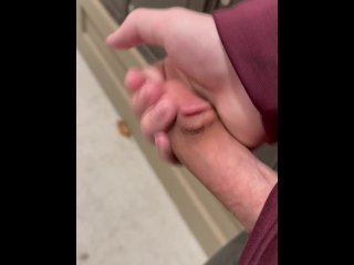 I Rub My Large Teen Cock At The Public Mailbox To Shoot Cum