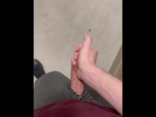 I Rub My Large Teen Cock at ThePublic Mailbox to ShootCum
