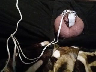My Tiny Spun Penis In Chastity Cage An Electric Shock Torture For Hours