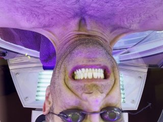 Cam Crest Shows His Cock In A Tanning Bed