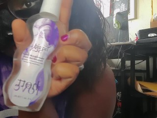 Cute Ebony_Dresses Up and Play with Clit (w/ Oil!)