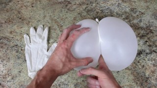 Fucking a Latex Glove in the Ass - Massive Cumshot