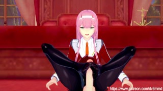 Darling in the FRANXX - Zero Two Footjob and Riding Hentai