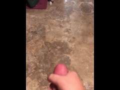 Insane cumshot flys across my floor! (10 feet!)